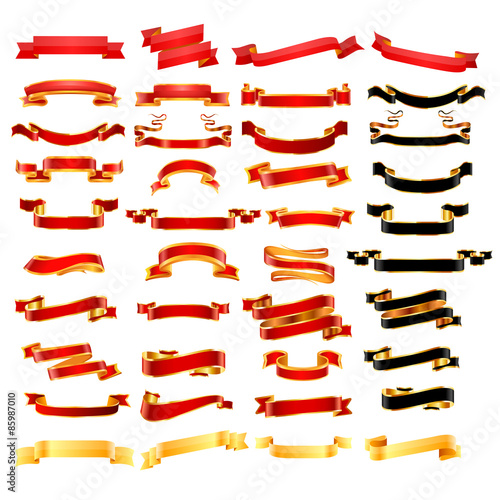 Ribbon set. Vector