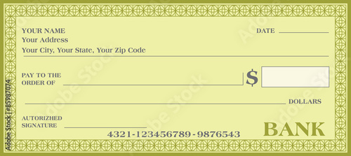 BANK CHECK, bank cheque vector
