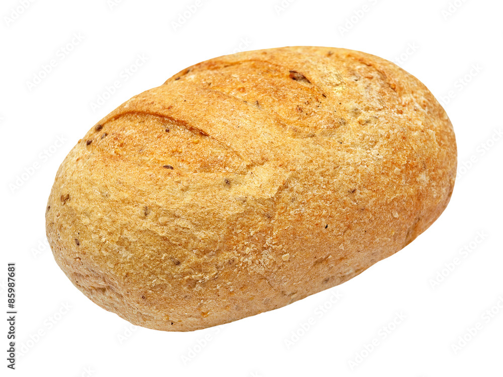Fresh appetizing wholegrain bread.Isolated. Fresh appetizing wholegrain bread.Isolated.