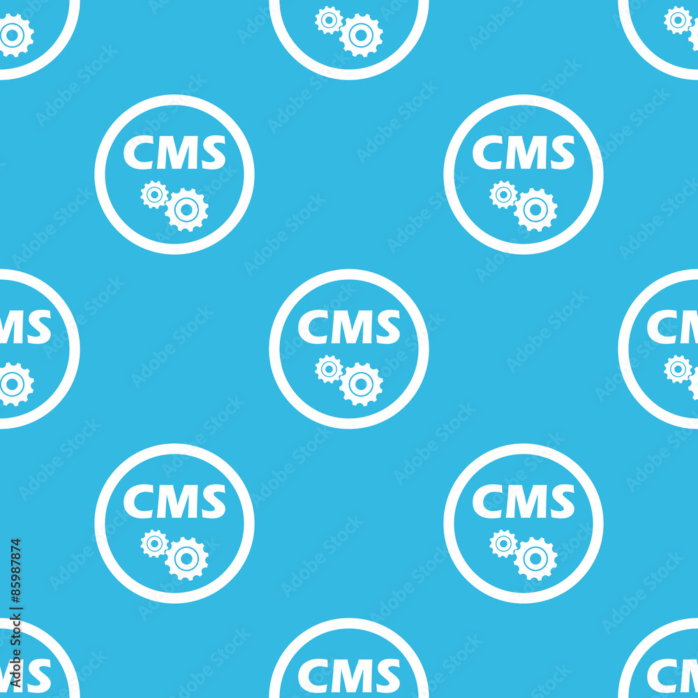 Fototapeta premium CMS settings sign blue pattern