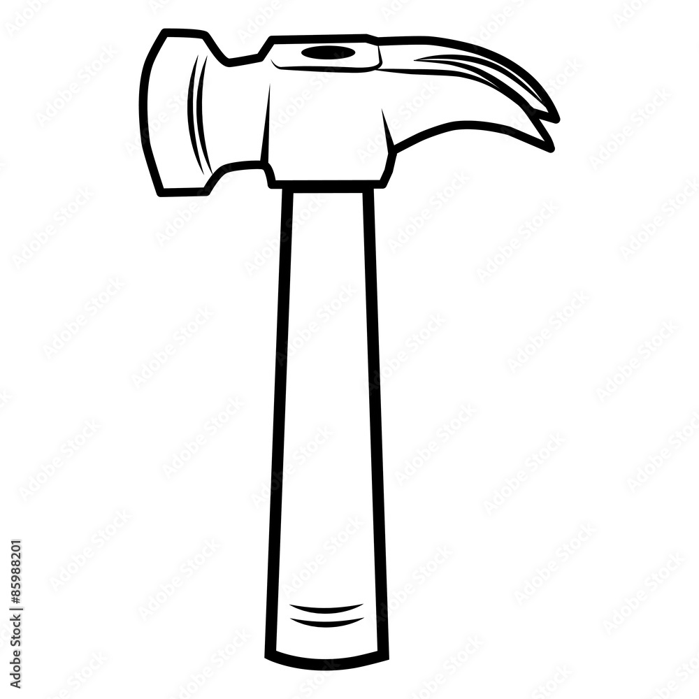 Blurred sketch hammer tool icon vector illustration  CanStock