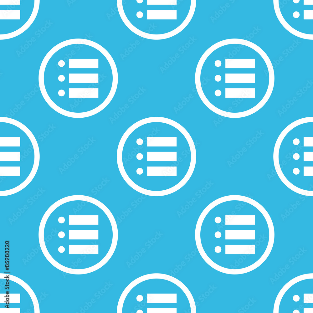 Dotted list sign blue pattern Dotted list sign blue pattern