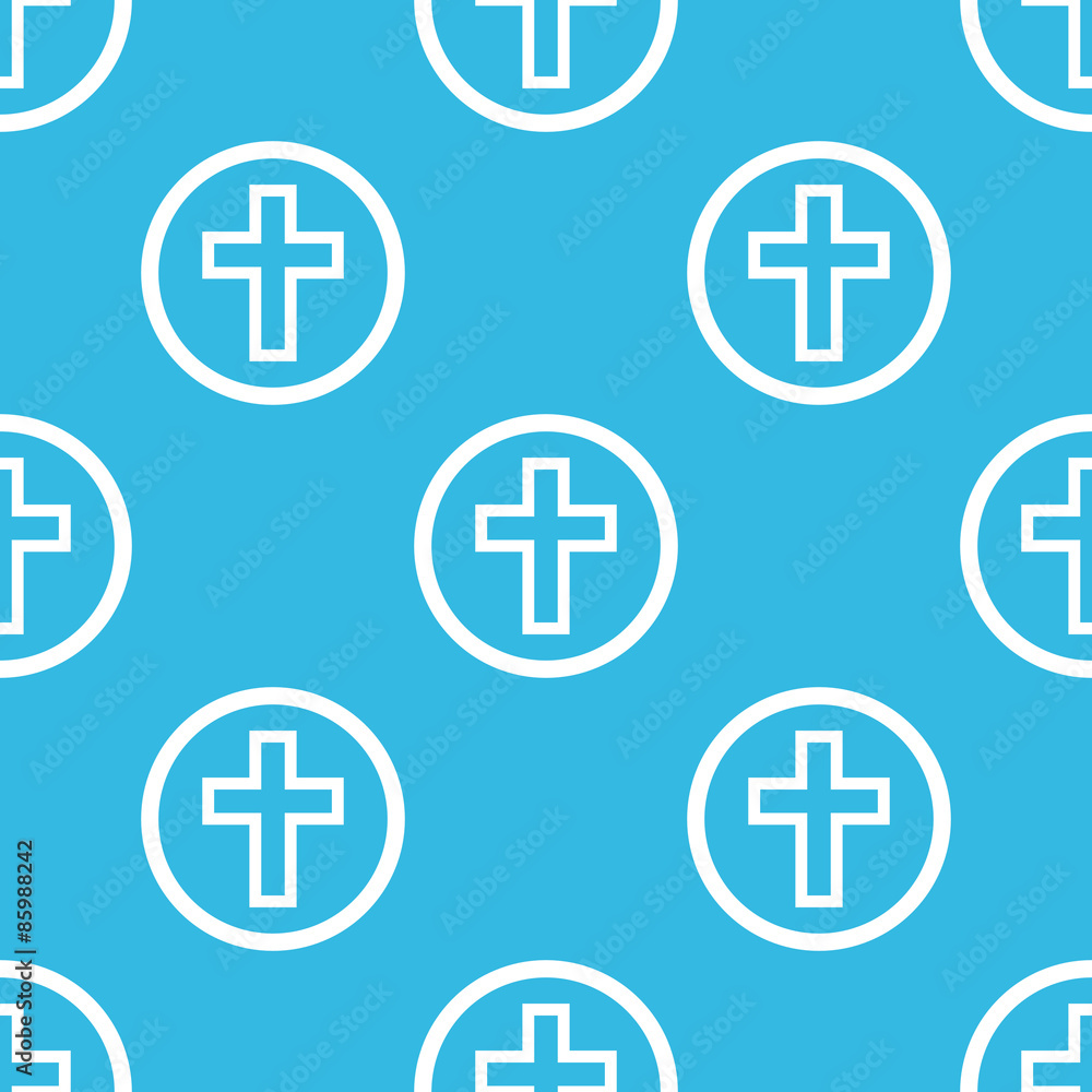 Cross sign blue pattern Cross sign blue pattern