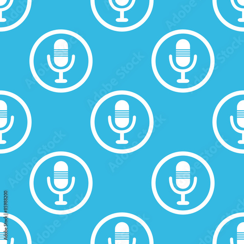 Microphone sign blue pattern