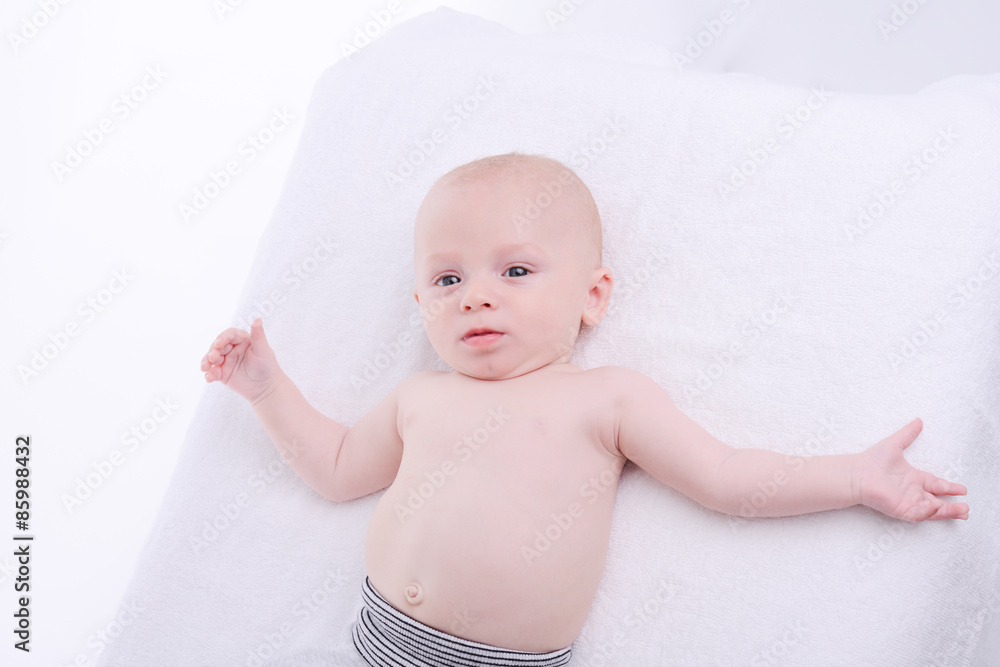isolated portrait of young happy smiling baby on a white background isolated portrait of young happy smiling baby on a white background