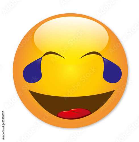 Smiley lacht Tränen