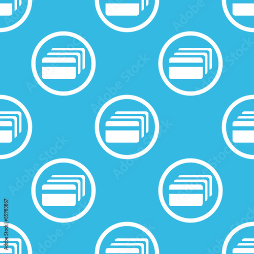 Credit card sign blue pattern