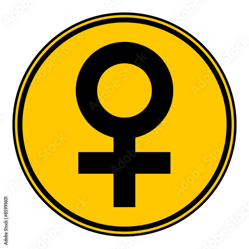 Gender female symbol button.