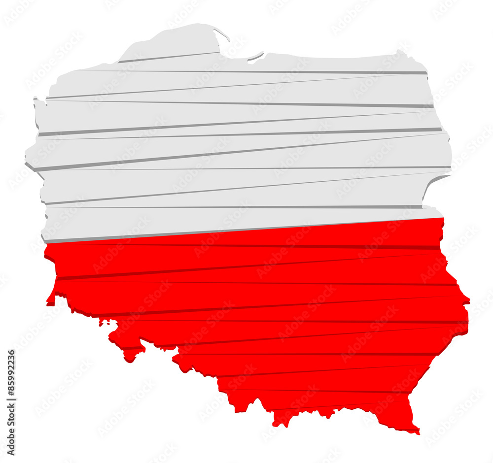 Naklejka premium flag poland