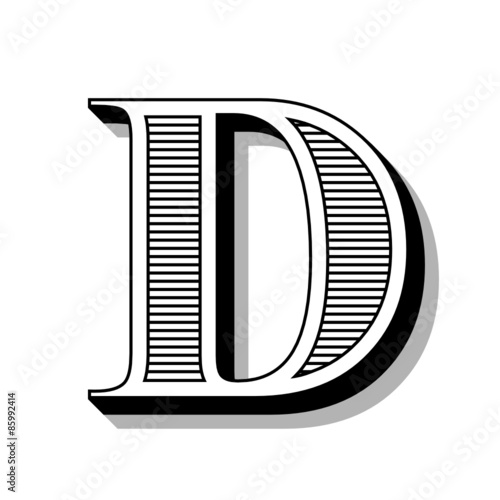 Classic font with lines in the Victorian style.

