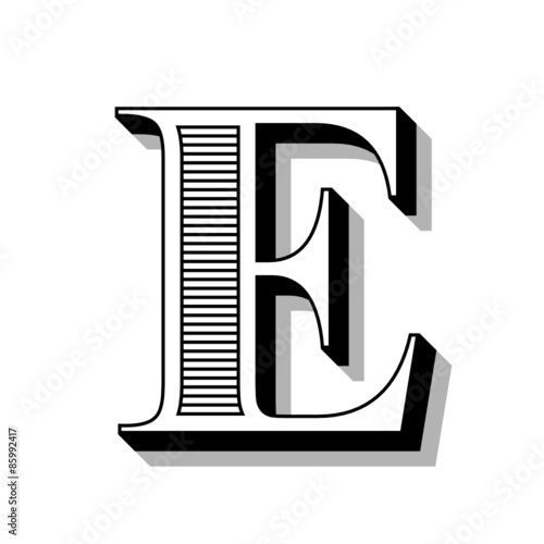 Classic font with lines in the Victorian style.
