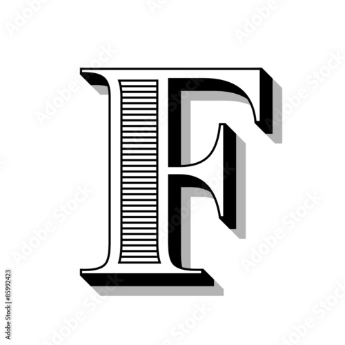 Classic font with lines in the Victorian style.
