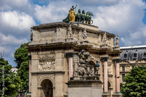 Triumphal Arch (Arc de Triomphe du Carrousel, 1808), Paris. #85992686