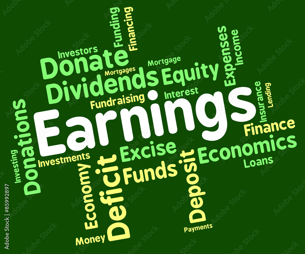 Earnings Word Means Text Yield And Salaries Earnings Word Means Text Yield And Salaries