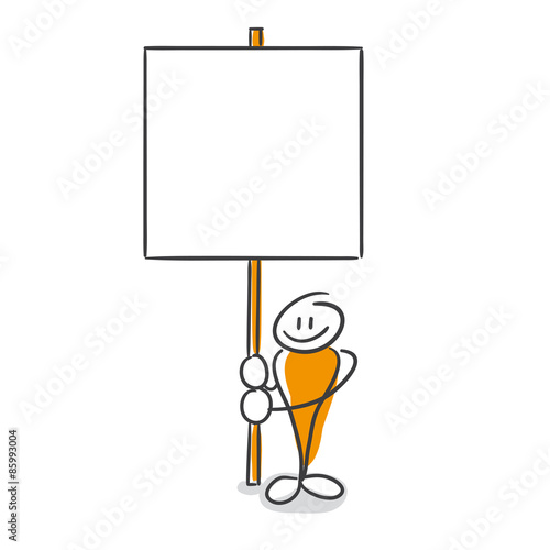 Strichmännchen Serie Pumpy / Schild