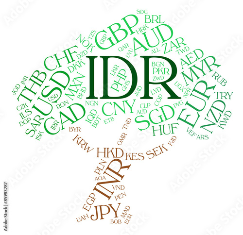 Idr Currency Means Foreign Exchange And Coin