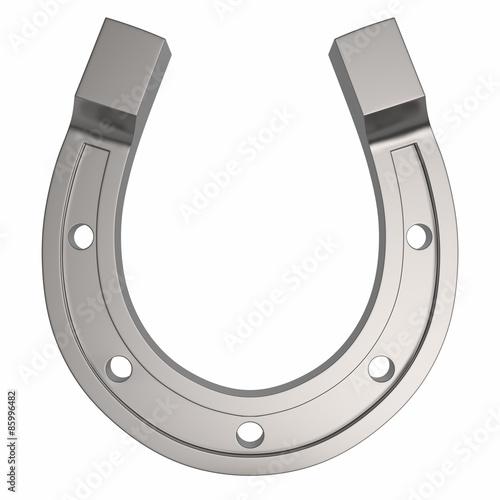 Metal Horseshoe Isolated on a White Background