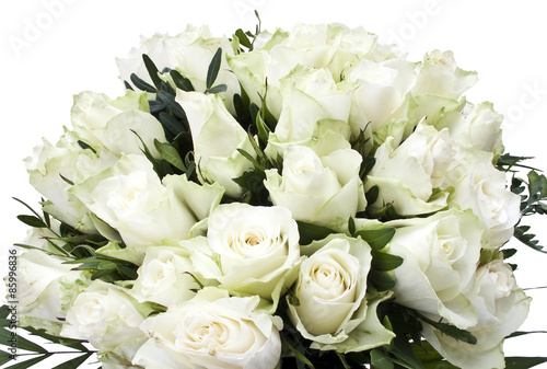 Strauß mit weißen Rosen