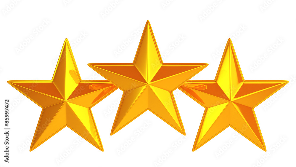 Obraz premium Golden three stars