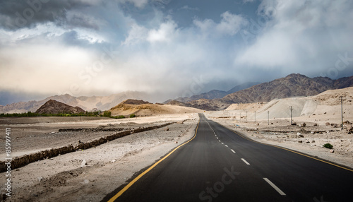 The route to Leh in Ladakh, India