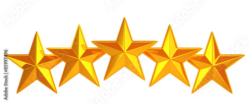 Golden five stars