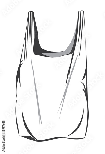 Vector drawing of a plastic bag