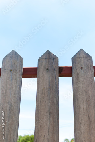 Real brown Wooden fence