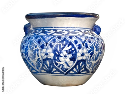 Mexican Talavera Blue Pot