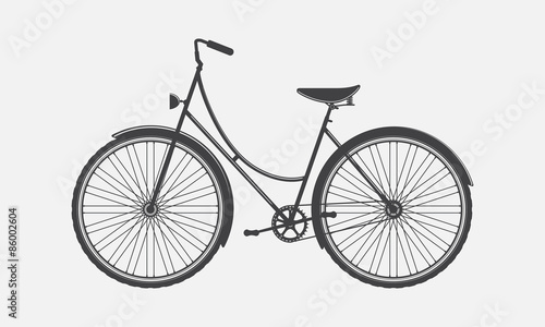 Vintage bike, silhouette