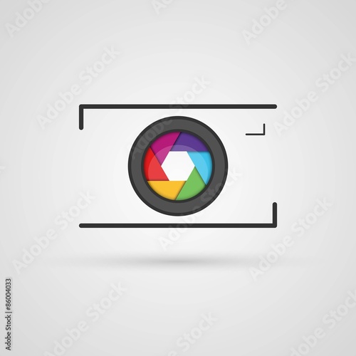 Vector photo camera icon.