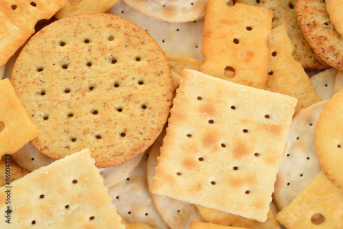 macro assorted crackers