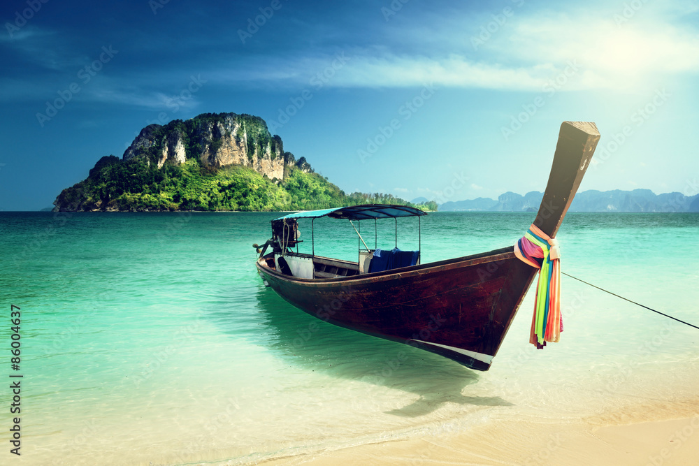 long boat and poda island, Thailand long boat and poda island, Thailand
