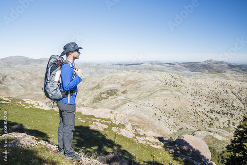 Man enjoying the mountains