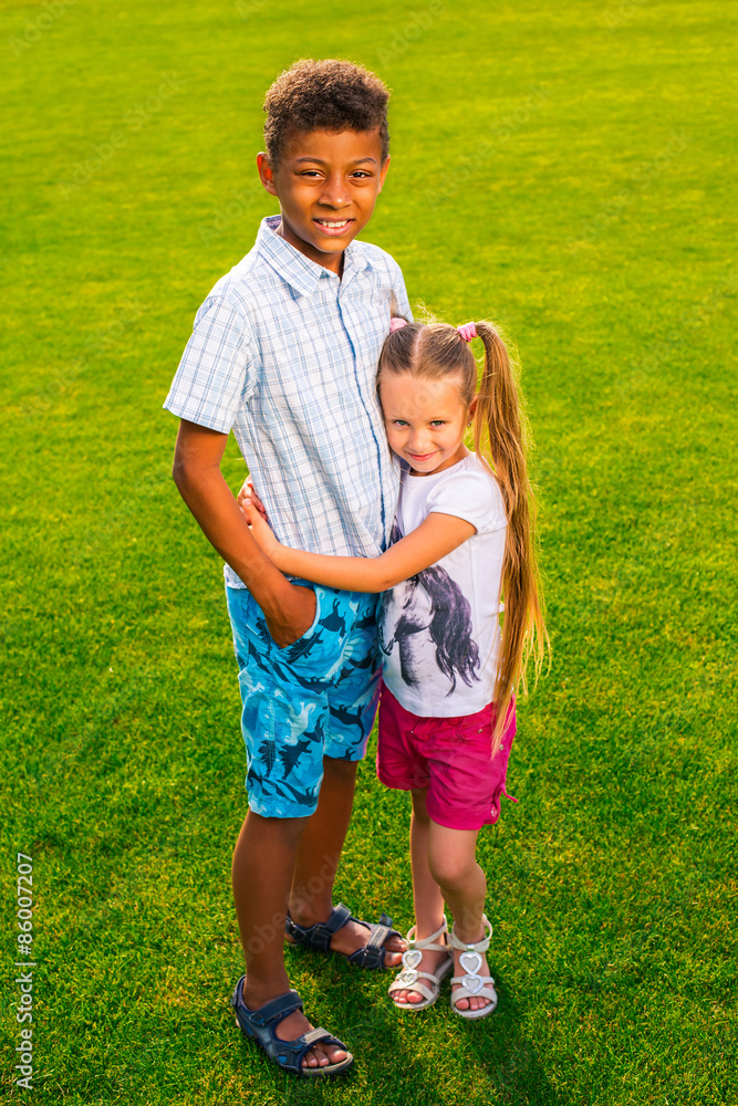 Fototapeta premium Two beautiful children.