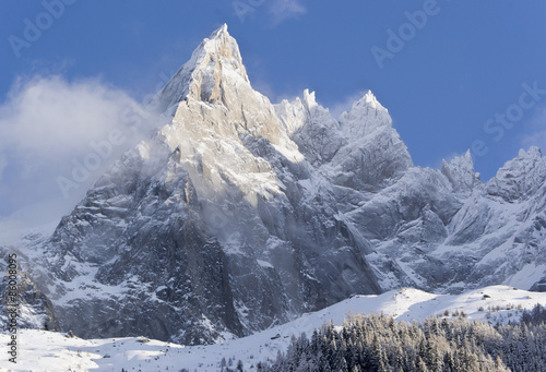 Snow-covered alpine slopes