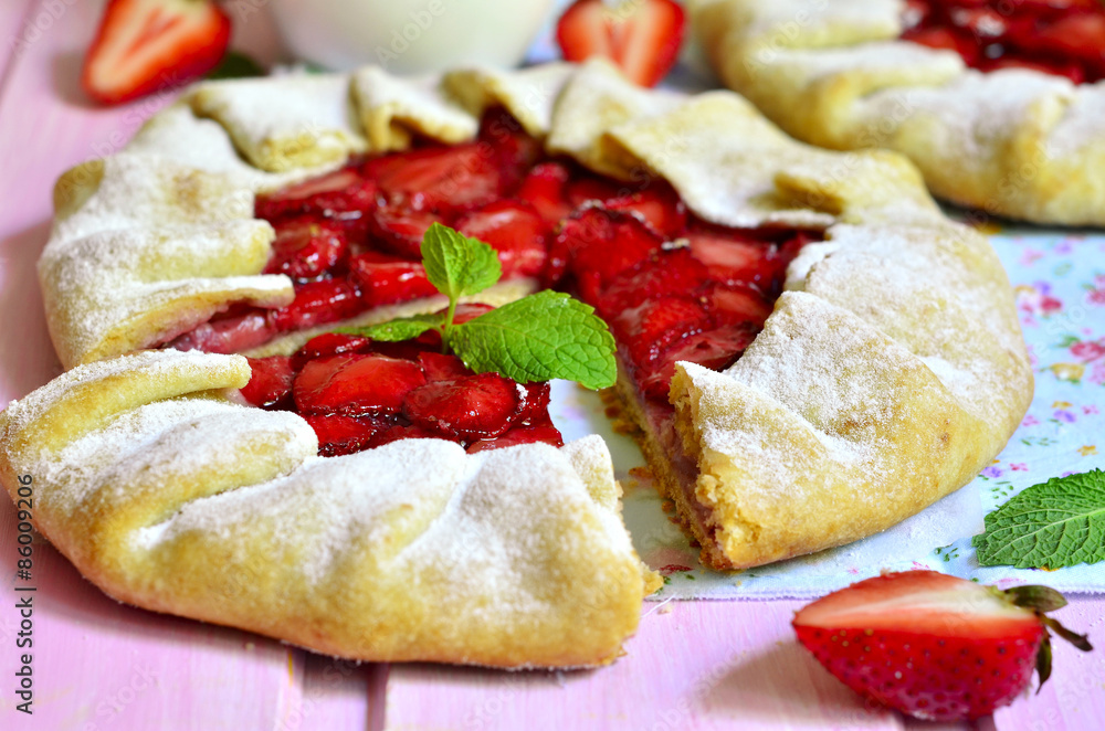 Strawberry galette. Strawberry galette.