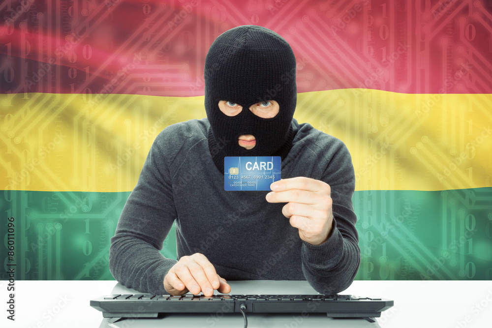 Concept of cybercrime with national flag on background - Ghana Concept of cybercrime with national flag on background - Ghana