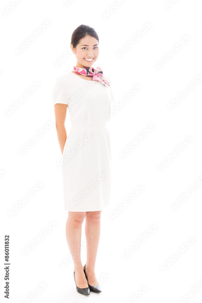 young asian woman business image on white background young asian woman business image on white background
