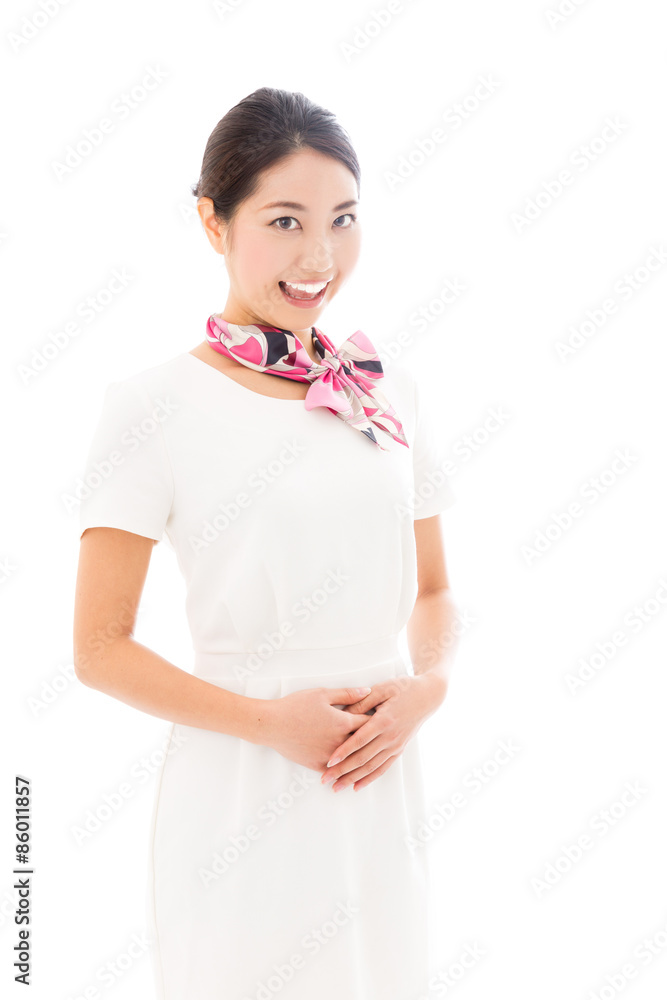 young asian woman business image on white background young asian woman business image on white background
