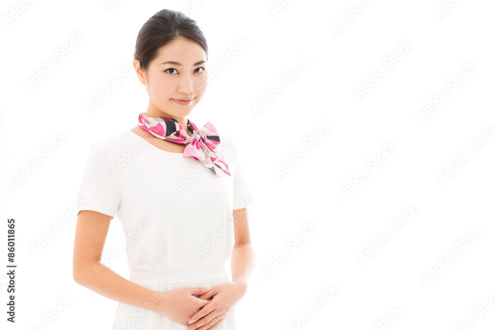 young asian woman business image on white background young asian woman business image on white background