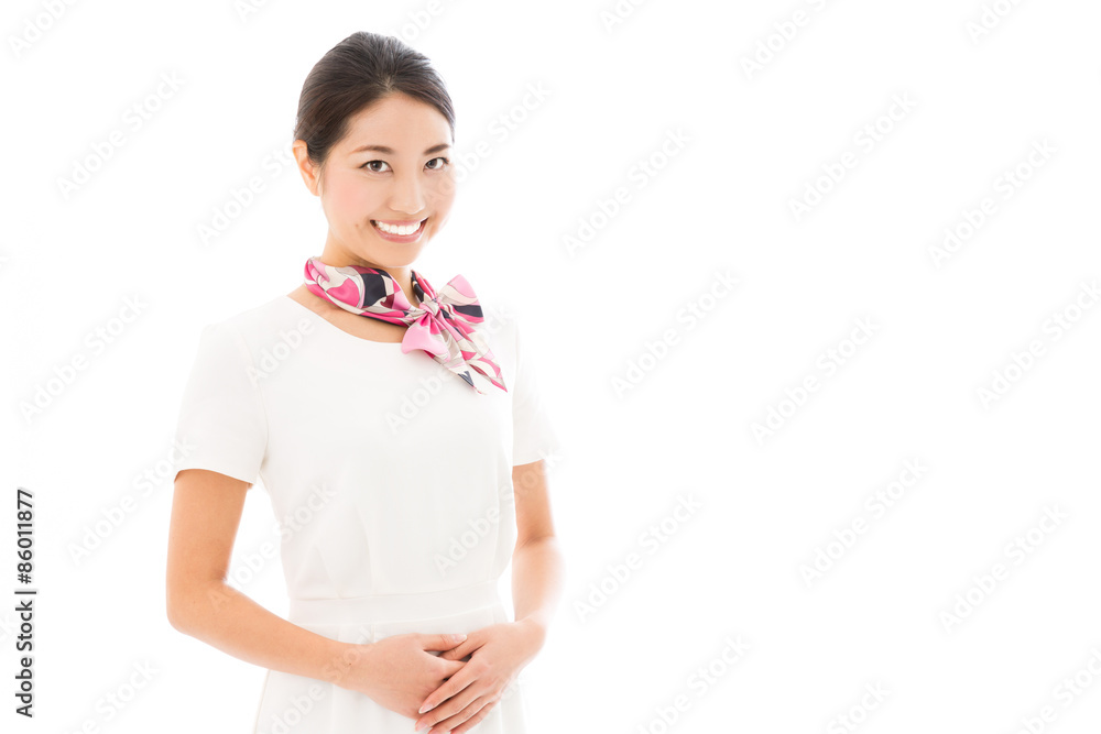 young asian woman business image on white background young asian woman business image on white background