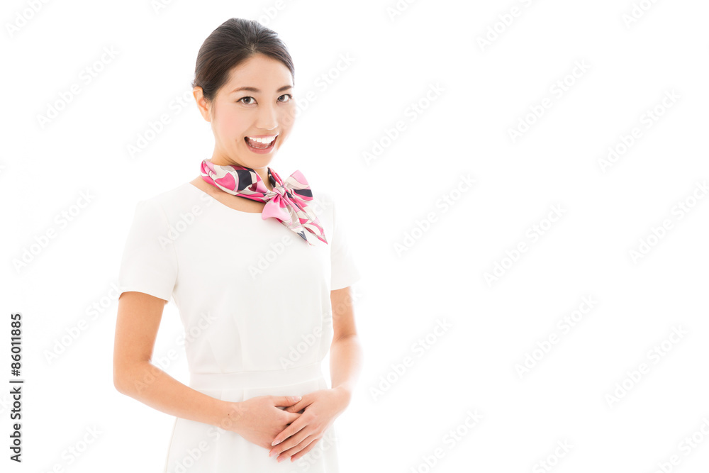 young asian woman business image on white background young asian woman business image on white background