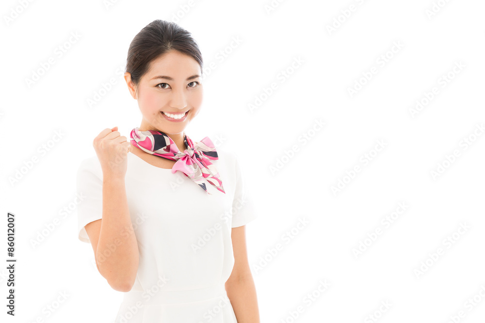 young asian woman business image on white background young asian woman business image on white background