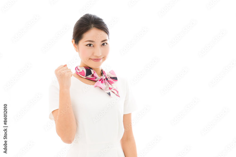 young asian woman business image on white background young asian woman business image on white background