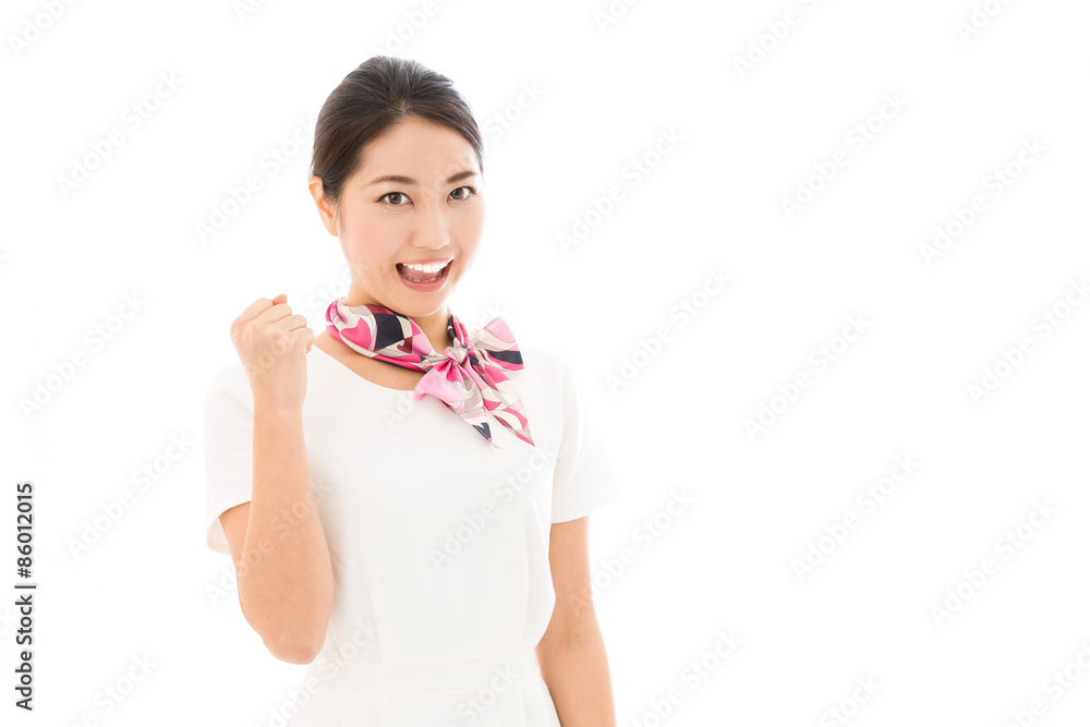 young asian woman business image on white background young asian woman business image on white background