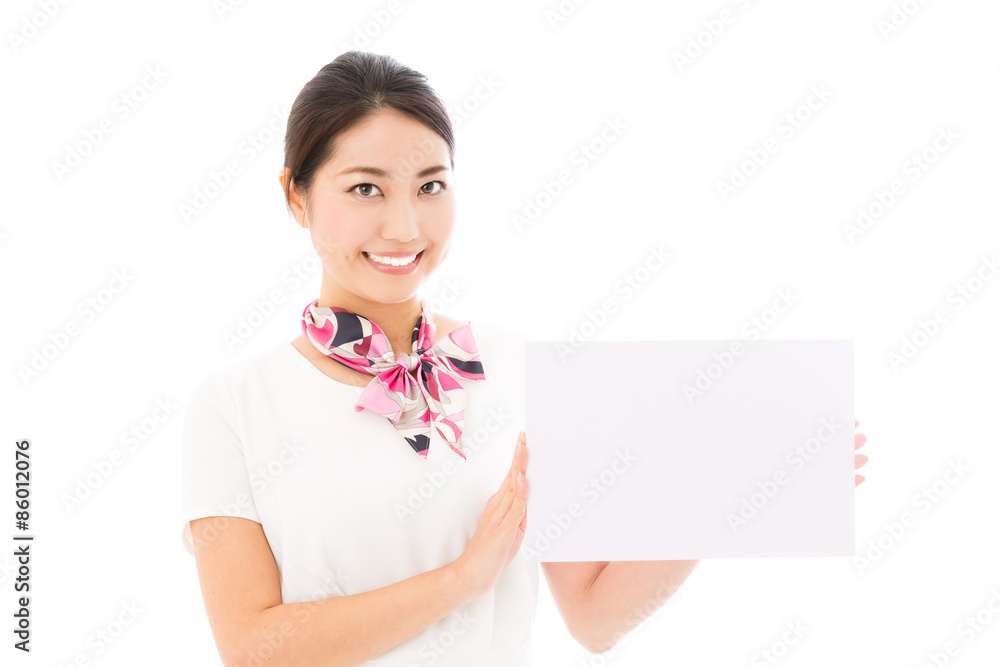 young asian woman business image on white background young asian woman business image on white background