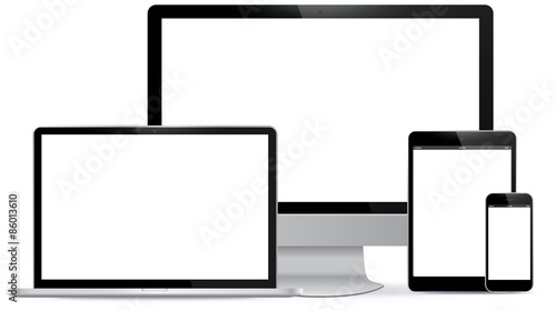 Computer Screens Vector. EPS10.