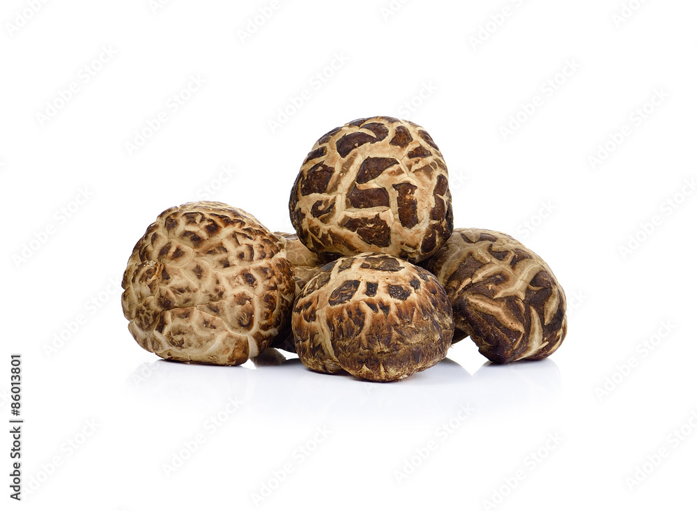 Dry Mushrooms isolated on white background. Dry Mushrooms isolated on white background.