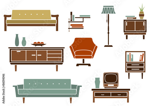 Flat interior furniture and accessories
