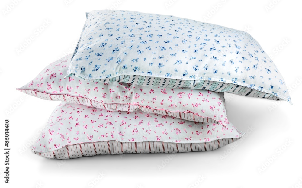 Pillow, White, Bedding. Pillow, White, Bedding.
